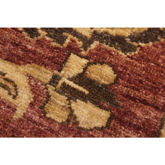 1990s Shabby Chic Ziegler 1990's Rose/Gold Wool Runner Rug- 3'1'' X 12'3'' For Sale - Image 5 of 10