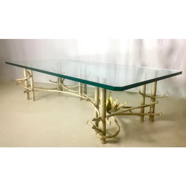 Mid-Century Modern Large Wrought Iron Coffee Table |Southwest Desert Design For Sale - Image 3 of 9