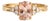 Elegant Morganite & Cubic Zirconia Ring in 925 Sterling Silver, Vintage-Inspired Pink Gemstone Statement Ring Us 7 For Sale