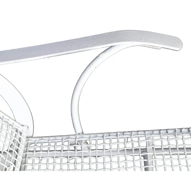 White Attributed MCM Russell Woodard Iron Chaise Lounge For Sale - Image 8 of 8