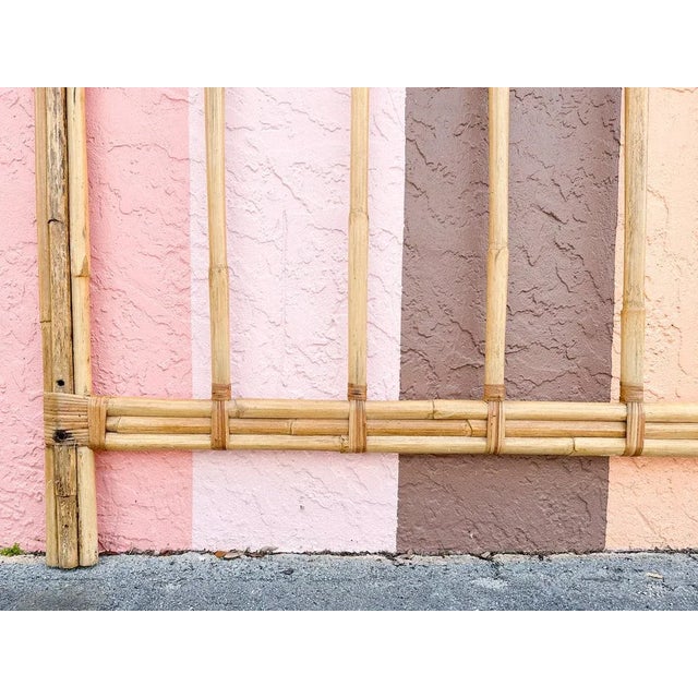 Palm Beach Regency Chic Rattan King Headboard For Sale - Image 4 of 11