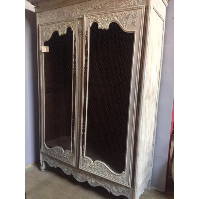 Traditional 19th C. French Carved and Painted Cabinet For Sale - Image 3 of 10