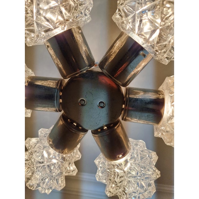 Chandelier in Cut Glass from Kamenický Šenov For Sale - Image 6 of 8