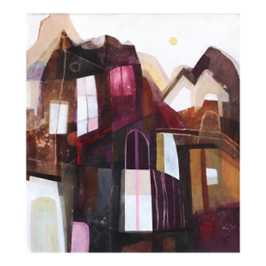 Beaujolais - Abstract Muted Tone Architectural Still Life Original Artwork by Maria C Bernhardsson