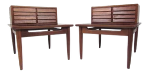 Mid-Century Step Side End Tables by American of Martinsville - a Pair