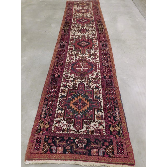 Beige 1940s Vintage Persian Runner Rug For Sale - Image 8 of 13