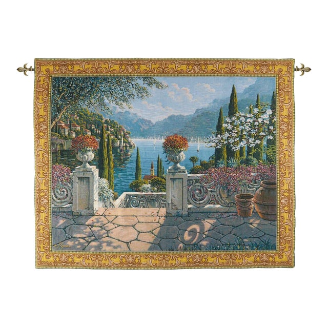 Italian Terrace Como Loom Woven Tapestry - 132 X 165 Cm (4'4" X 5'5") - Requires Rod Size 4 For Sale