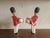 A set consisting of two Danish Army Guard soldiers by Kay Bojesen. Early versions, both figures are marked. Some with age-...