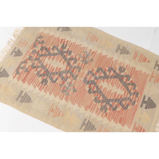1960s Soft Peach & Grey Boho Decor For Sale - Image 9 of 9
