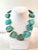 Stunning vintage turquoise Jasper beaded necklace. 20” long