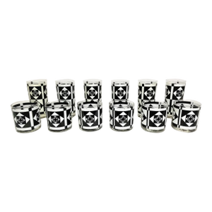 Georges Briard Signed 1960s Mod Glassware Barware Mid Century Set of 12