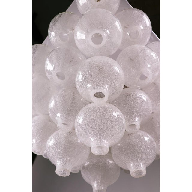 Pyramid Flush Mount in Tulipan Murano Glass & Nickel, 1960s, Austria For Sale - Image 9 of 13
