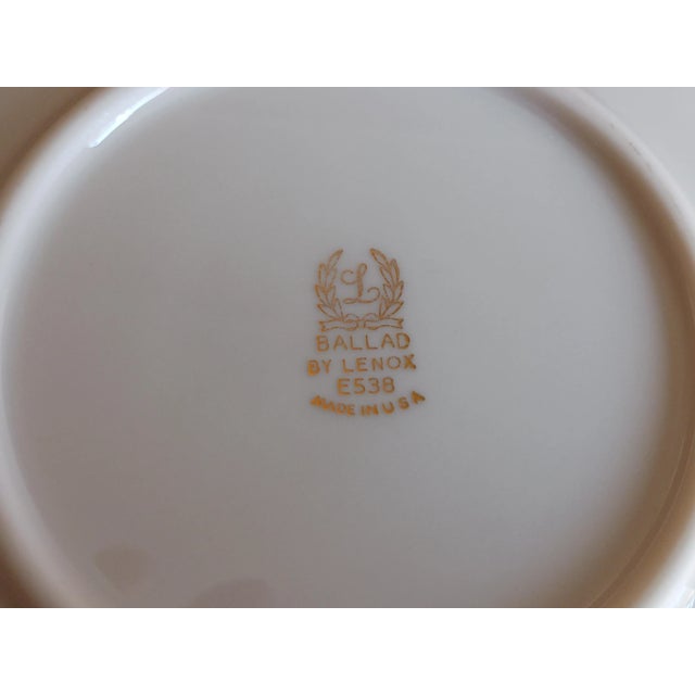 Mid 20th Century Lenox Roses Ballad Bone China Dinnerware Usa Six 5-Pc Place Settings- 30 Pieces For Sale - Image 5 of 7