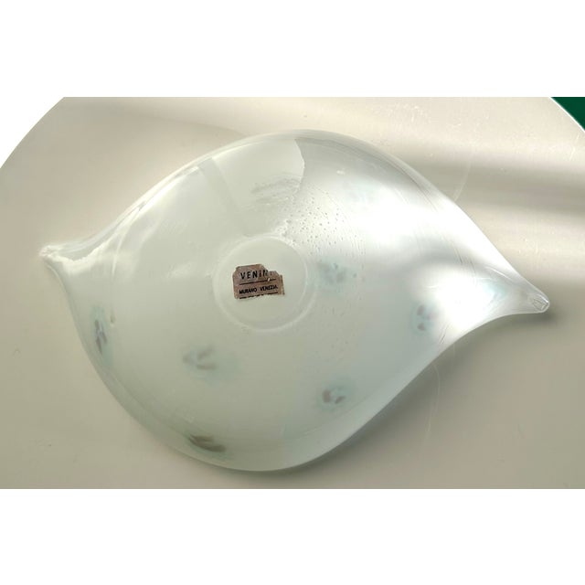 White Venini White Mille Fiori Murano Glass Bowl Italy 1950s Mid-Century Modern For Sale - Image 8 of 8