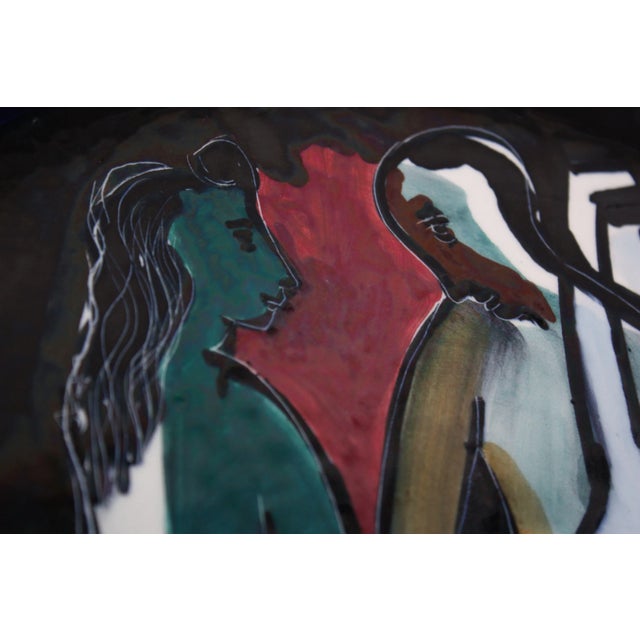 1950s Italian Ceramic Charger by Luciano Rumi For Sale - Image 11 of 13