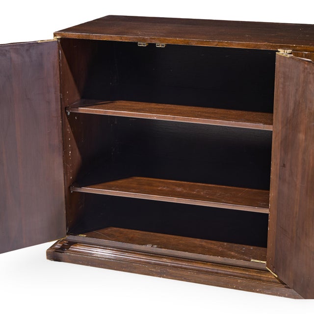 Wood Tommi Parzinger for Parzinger Originals Mid Century Walnut and Brass Credenza For Sale - Image 7 of 10