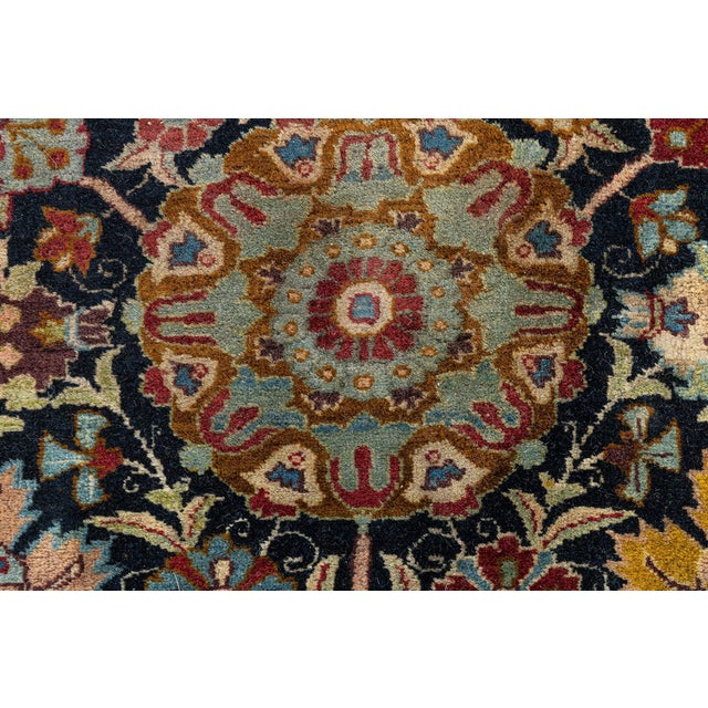 Persian Fine Antique Persian Tabriz Floral Red Handmade Wool Rug For Sale - Image 3 of 11