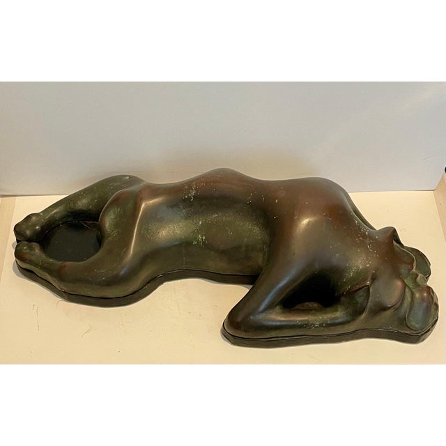 Colin Webster Watson, Large Bronze Modernist Biomorphic Sculpture Sleeping Dog Colin Webster Watson, 1973 For Sale - Image 15 of 18