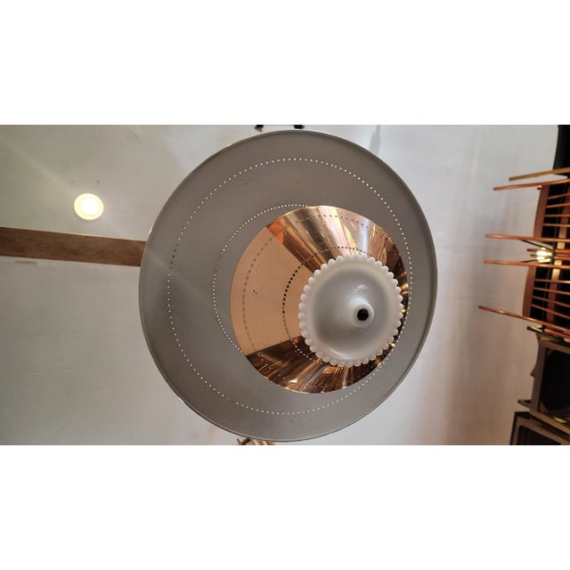 1960s 1960's Mid -Century Chandelier Atomic Adjustable Aluminum Copper Color For Sale - Image 5 of 6