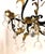 Black and Gold Gilt Metal Floral Wall Sconce, Teardrop Crystals, Candleholders For Sale - Image 4 of 14