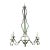 French Mid-20th Century Painted Iron Six-Light Chandelier For Sale