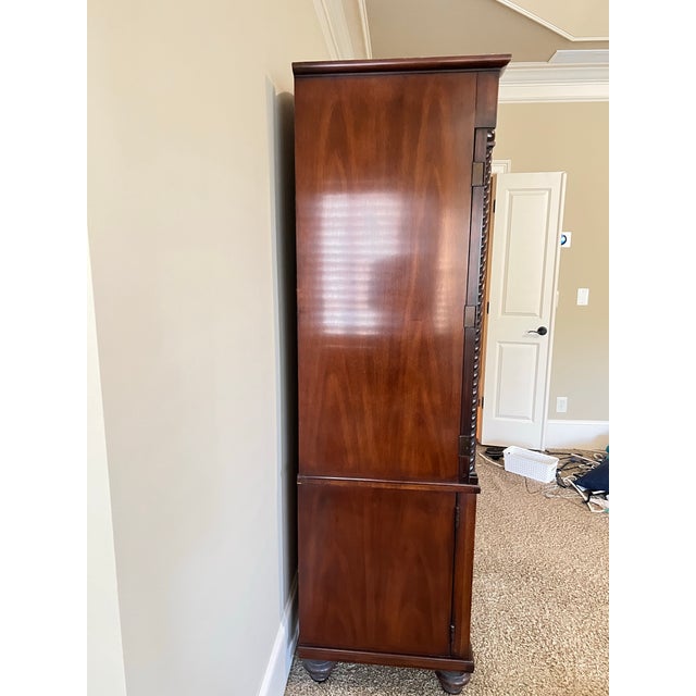 Hickory chair mahogany entertainment center 41 inches wide 82 inches tall it is in mint condition