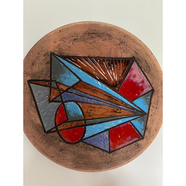 Midcentury Modern Platter artfully crafted in 1965 by Marian Zawadsky for Tilgmans Keramik of Sweden. Stunning abstract...