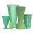 Leafy Green Mixed Conical Vase Curation - Group of 5 For Sale