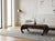 Dark Brown Flower Motif Apron Scroll Leg Low Kang Coffee Table For Sale In San Francisco - Image 6 of 10