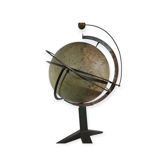 Brown Antique Orrery Tellurium Globe by Paravia, 1900 For Sale - Image 8 of 14