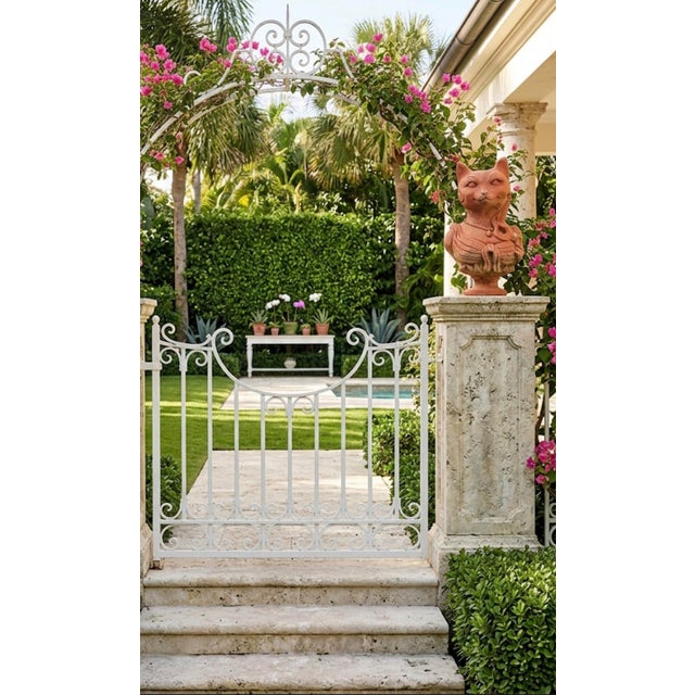 Ceramic Vintage Anthropomorphic Cat Terracotta Bust For Sale - Image 7 of 8