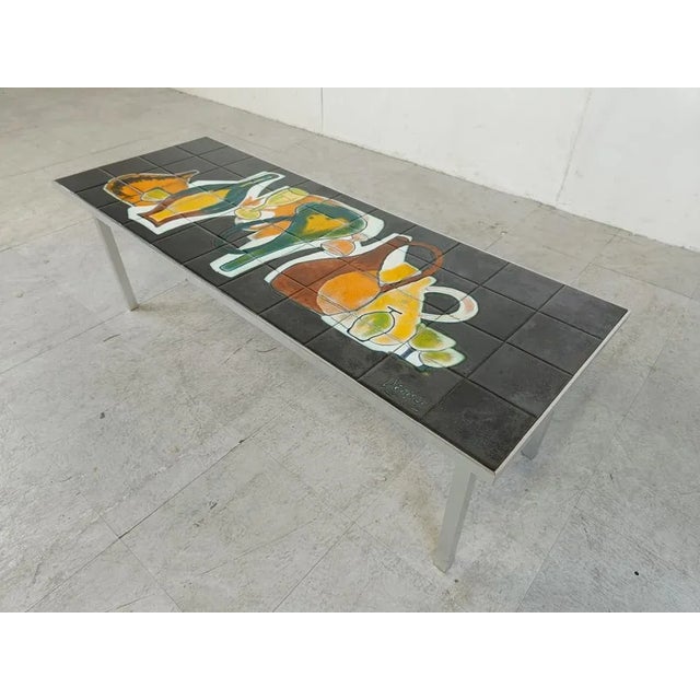 Vintage Ceramic Coffee Table by Denisco, 1960s, in Good conditions. Designed 1960 to 1969