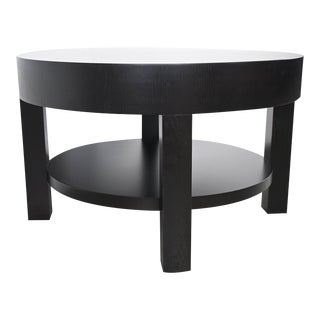 Barbara Barry for Baker Furniture Round Oak Coffee Table For Sale