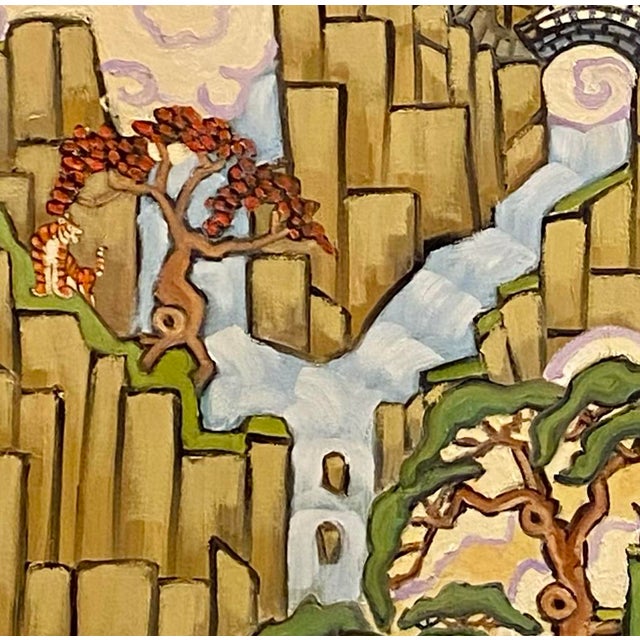Chinese Landscape Original Oil Painting Stephen McDonough For Sale - Image 4 of 10