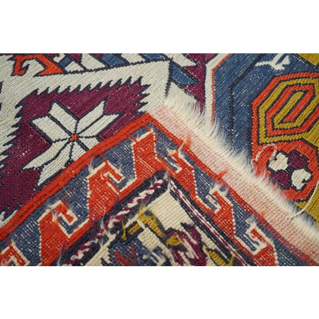 Vintage Turkish Sumak Rug 6'3'' X 9'4'' For Sale In New York - Image 6 of 7