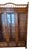 Vintage Thomasville Faux Bamboo and Cane Glass Display Cabinet China Hutch For Sale - Image 9 of 17