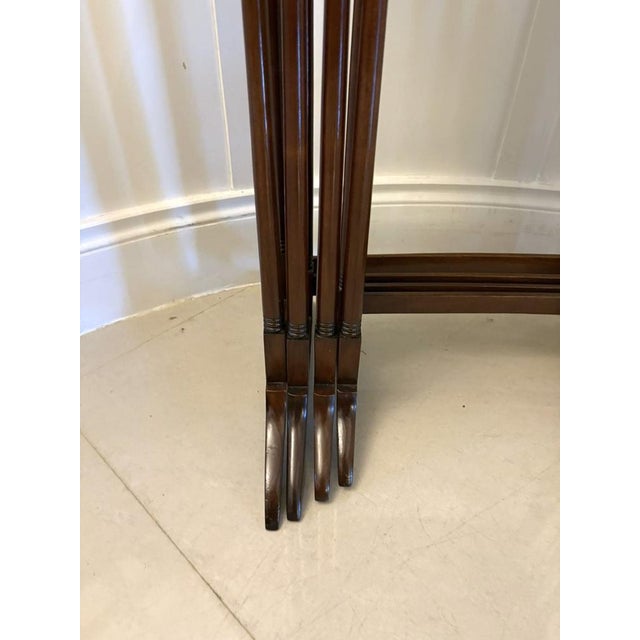 Antique Edwardian Mahogany Nesting Tables, 1900, Set of 4 For Sale - Image 10 of 15