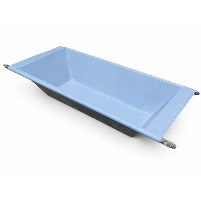 Large Vintage Galvanized Steel Farmhouse Sink, 1950s For Sale - Image 4 of 9