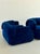 Saporiti 1970s Pair of Alberto Rosselli Confidential Armchairs for Saporiti in Blue Velvet For Sale - Image 4 of 5