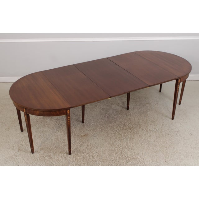 Vintage Mahogany Inlaid Gate Leg Dining Table For Sale - Image 17 of 18