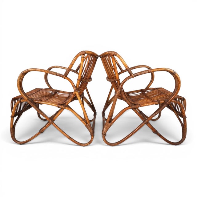 Vintage French Rattan Bamboo Lounge Chairs, 1960, Set of 2 For Sale - Image 18 of 18