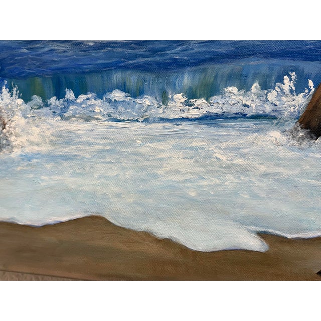 Ruth Rediger "Wavey Waves" Oil Painting, Signed For Sale - Image 9 of 12
