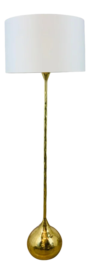 Arteriors Modern Hammered Brass Finished Frida Floor Lamp