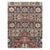 This early 20th-century Persian Heriz room-size carpet presents a bold geometric composition centered by a large stepped...