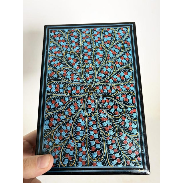 Blue Nesting Boxes in Lacquered Wood, France, 1970s, Set of 2 For Sale - Image 12 of 14