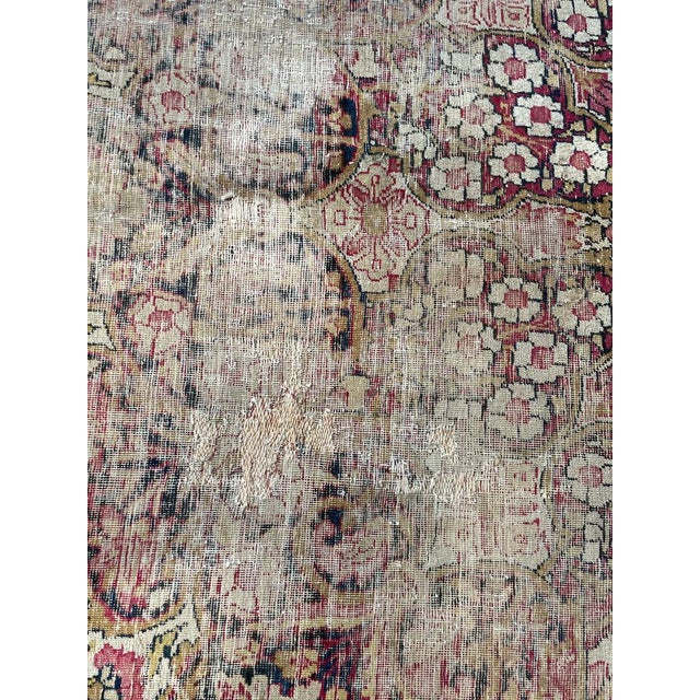 Muted Character-Rich Antique Kermanshah OVERSIZED Rug 11 x 13 For Sale - Image 12 of 18