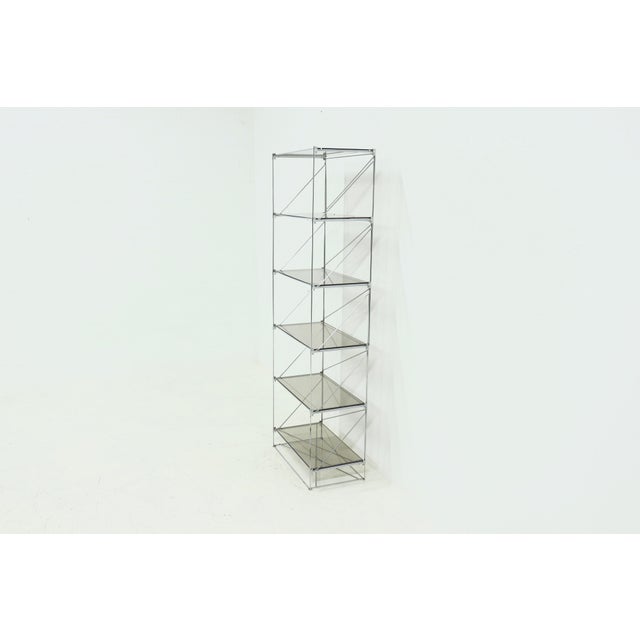 Mid-Century Modern Large Minimalist Isocele Bookcase by Max Sauze for Max Sauze Studio, 1970s For Sale - Image 3 of 11