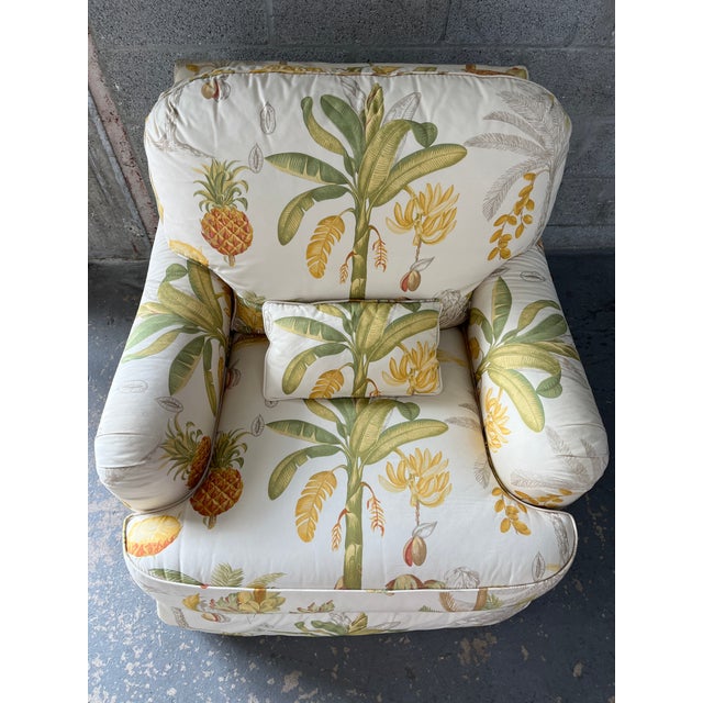 Botanical Print Upholstered Lounge Chair by Sherrill Furniture Co. Circa 1980's. For Sale - Image 18 of 18