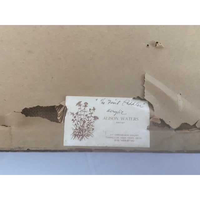 Alison Constance Waters of Skaneateles N.Y.-(1938-1939)-a prolific and award winning artist-this painting “ the fruit...