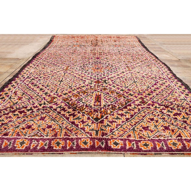 Vintage Beni M'Guild Zayne Moroccan Rug, 06'08 X 14'01 For Sale - Image 9 of 10